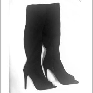 Forever 21 Black Thigh High Boots